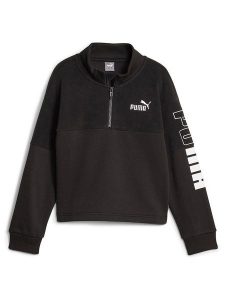 Puma Bluza polarowa w kolorze czarnym rozmiar: 152. Czarne bluzy Puma, bez wzorów, z polaru, bez kaptura. Za 70,24 zł.