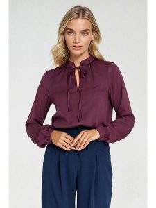 Nife Bluzka w kolorze fioletowym rozmiar: 38. Różowe bluzki Nife, bez wzorów, bez kołnierzyka, bez ramiączek. Za 156,61 zł.