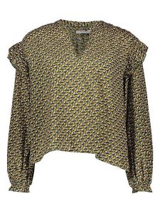 Pepe Jeans Bluzka w kolorze granatowo-żółtym rozmiar: L. Niebieskie bluzki Pepe Jeans, l, bez wzorów, z bawełny, bez kołnierzyka, bez ramiączek. Za 87,81 zł.