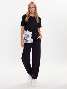 Paprocki & Brzozowski T-Shirt TSHRCOM2104 Czarny Regular Fit. Czarne t-shirty Paprocki & Brzozowski, l, bez wzorów, z bawełny, bez kołnierzyka, bez ramiączek. Za 129,99 zł.