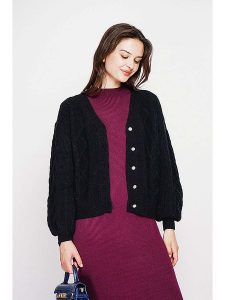 C& Jo Kardigan w kolorze czarnym rozmiar: 36. Czarne kardigany C& Jo, ze splotem. Za 152,99 zł.