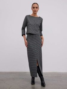 BGN Spódnica w kolorze czarno-szarym rozmiar: 34. Czarne spódnice BGN, na co dzień, bez wzorów, maxi. Za 100,75 zł.