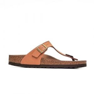 Japonki damskie Birkenstock Gizeh. Żółte klapki Birkenstock, bez wzorów, z materiału, bez obcasa. Za 339,00 zł.