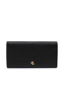 LAUREN RALPH LAUREN Portfel Slim Wallet Wlt Med 432802917009 Czarny. Czarne portfele Lauren Ralph Lauren, bez wzorów, ze skóry. Za 359,99 zł.