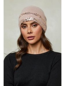 Soft Cashmere Czapka w kolorze jasnoróżowym rozmiar: onesize. Różowe czapki Soft Cashmere, bez wzorów, ze skóry. Za 100,99 zł.
