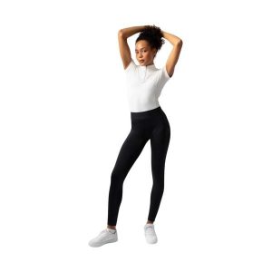 Damskie legginsy jeździeckie z pełną przyczepnością Horze Maia. Czarne legginsy HORZE, bez wzorów, z materiału, długie. Za 222,80 zł.