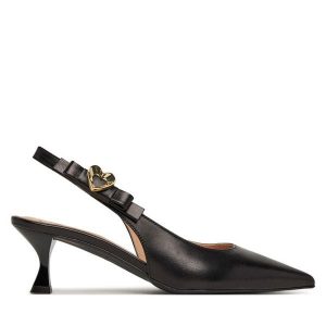 Czółenka LOVE MOSCHINO. Czarne czółenka LOVE MOSCHINO, bez wzorów, bez obcasa, bez zapięcia. Za 759,99 zł.