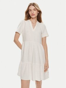 ONLY Sukienka letnia Tiri-Caro 15310970 Biały Regular Fit. Białe kombinezony ONLY, na lato, m, bez wzorów, ze lnu, bez kołnierzyka, bez ramiączek. Za 119,99 zł.