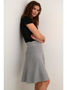 CULTURE Spódnica w kolorze szarym rozmiar: M. Szare spódnice Culture, na imprezę, m, bez wzorów, z wiskozy, klasyczne, midi. Za 106,38 zł.