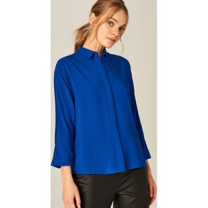 Koszula oversize - Niebieski. Koszule marki Mohito. W wyprzedaży za 39,99 zł.