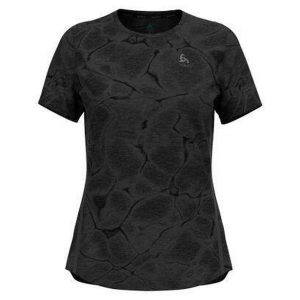 Koszulka damska do biegania ODLO Zeroweight Engineered Chill-Tec. Czarne bluzki ODLO, l, bez wzorów, sportowe, bez kołnierzyka, bez ramiączek. W wyprzedaży za 269,99 zł.