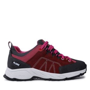 Trekkingi Olang. Czerwone buty sportowe Olang, bez wzorów, bez zapięcia, trekkingowe. Za 499,99 zł.