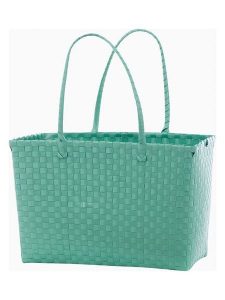Overbeck and Friends Shopper bag "Aquamarin" w kolorze turkusowym - 43 x 28 x 23 cm rozmiar: onesize. Niebieskie shopper bag Overbeck and Friends, bez wzorów, z materiału, bez dodatków. Za 154,43 zł.