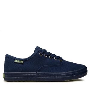 Tenisówki Big Star Shoes. Niebieskie trampki BIG STAR SHOES, bez wzorów, bez zapięcia. Za 139,99 zł.