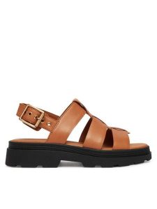 Clarks Sandały Orinoco3 Strap 26186587 Brązowy. Brązowe sandały Clarks, bez wzorów, ze skóry, bez obcasa, na płaskiej podeszwie, bez zapięcia. Za 389,99 zł.