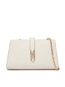 Tommy Hilfiger Torebka Th Libre Chain Crossover AW0AW18614 Beżowy. Brązowe listonoszki TOMMY HILFIGER, bez wzorów, ze skóry, bez dodatków. Za 529,99 zł.