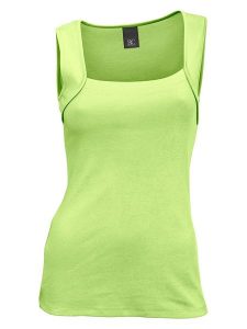 Heine Top w kolorze limonkowym rozmiar: 40. Zielone topy Heine, bez wzorów, z bawełny, bez kołnierzyka, bez ramiączek. Za 25,45 zł.
