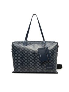KARL LAGERFELD Torebka A1W30182 Granatowy. Niebieskie shopper bag KARL LAGERFELD, bez wzorów, ze skóry, bez dodatków. Za 749,99 zł.