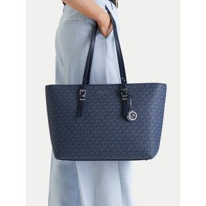 Torebka MICHAEL Michael Kors. Niebieskie shopper bag MICHAEL Michael Kors, bez wzorów, bez dodatków. Za 742,99 zł.