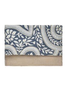 BLE Kopertówka w kolorze granatowo-beżowym - 24 x 17 x 1 cm rozmiar: onesize. Brązowe torebki wieczorowe BLE, bez wzorów, z materiału, bez dodatków. Za 26,81 zł.