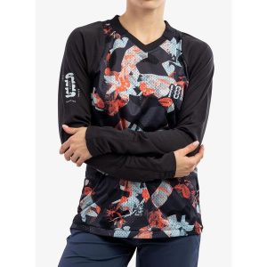 Bluza rowerowa damska ION Scrub LS. Czarne bluzy ION, bez wzorów, bez kaptura. Za 245,99 zł.