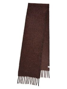 Becksöndergaard Wełniany szal "Solid Yuta" w kolorze brązowym - 210 x 26 cm rozmiar: onesize. Brązowe szaliki Becksöndergaard, bez wzorów, z materiału. Za 227,85 zł.