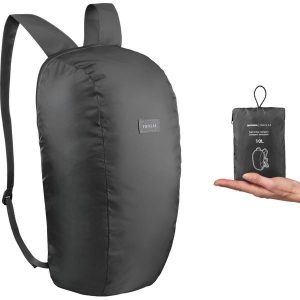 Plecak Forclaz Travel składany 10 l. Czarne plecaki FORCLAZ. Za 15,99 zł.