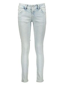 LTB Dżinsy "Molly" - Skinny fit - w kolorze błękitnym rozmiar: W31/L30. Niebieskie jeansy LTB, z aplikacjami, ze skóry, z podwyższonym stanem. Za 65,85 zł.