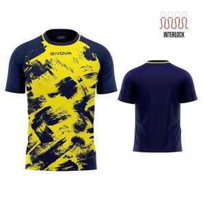 Givova Shirt Art Interlock M/C – koszulka krótki rękaw, roz. 2XS. Niebieskie bluzki Givova, m, bez wzorów, sportowe, bez kołnierzyka, bez ramiączek. Za 181,99 zł.