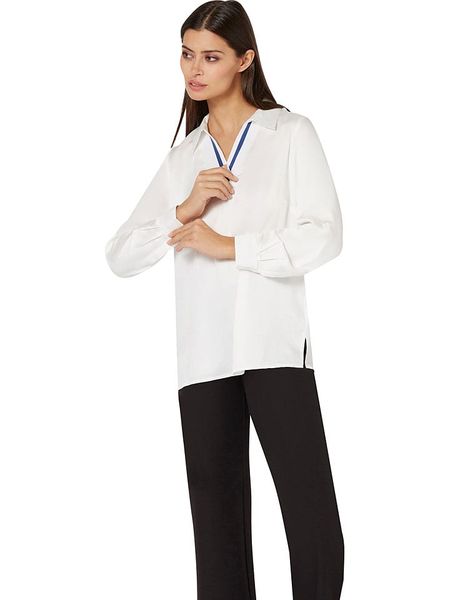 WITT WEIDEN Bluzka w kolorze białym rozmiar: 46. Białe bluzki WITT WEIDEN, bez wzorów, bez kołnierzyka, bez ramiączek. Za 61,17 zł.