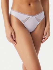 BOSS Stringi Pure 50545055 Fioletowy. Fioletowe stringi Boss, bez wzorów, z syntetyku. Za 129,99 zł.