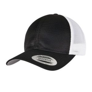 360 Dwukolorowa Czapka Omnimesh. Białe czapki FLEXFIT, bez wzorów, z bawełny. Za 79,99 zł.