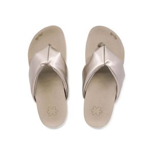 Japonki basenowe damskie Flip Flop Toe Fine. Szare klapki Flip Flop, bez wzorów, bez obcasa. Za 81,00 zł.