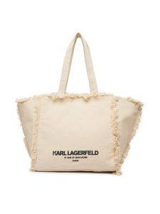 KARL LAGERFELD Torebka B2W50021 Beżowy jasny. Brązowe shopper bag KARL LAGERFELD, bez wzorów, z materiału, bez dodatków. Za 549,99 zł.