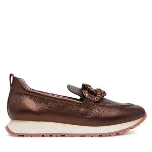 Półbuty Hispanitas. Brązowe półbuty Hispanitas, bez wzorów, bez obcasa, na płaskiej podeszwie, bez zapięcia. Za 483,99 zł.