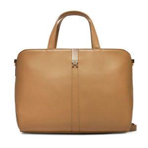 Torebka Tommy Hilfiger. Brązowe torebki klasyczne TOMMY HILFIGER, bez wzorów, bez dodatków. Za 429,99 zł.