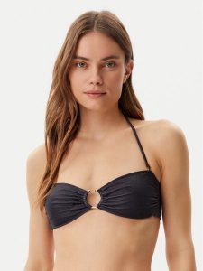 Guess Bikini E4GJ16 KC632 Czarny Regular Fit. Czarne bikini Guess, z aplikacjami, z syntetyku. Za 169,99 zł.