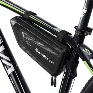 Torba rowerowa trójkątna pod ramę Wheel Up HardShell. Czarne torebki klasyczne WHEEL UP, bez wzorów, z hardshellu, bez dodatków. Za 69,99 zł.