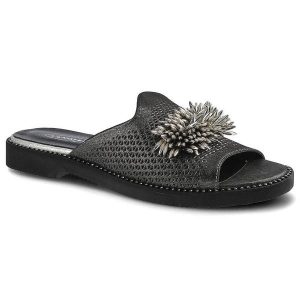 Czarne Klapki Lanqier Damskie Wygodne Buty Letnie. Czarne klapki Lanqier, z aplikacjami, z nubiku, bez obcasa, na obcasie. Za 169,00 zł.