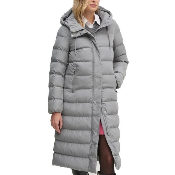 Kurtka GEOX W ANYLLA E Szary. Szare kurtki Geox, bez wzorów, z puchu, bez kaptura. Za 574,99 zł.