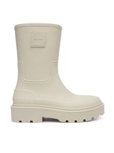 Calvin Klein Kalosze Rainboot Rubber HW0HW03179 Kremowy. Białe kalosze Calvin Klein, bez wzorów, z syntetyku. Za 409,99 zł.