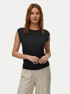 Vero Moda T-Shirt Avasarah 10342876 Czarny Slim Fit. Czarne t-shirty Vero Moda, xl, bez wzorów, z lyocellu, bez kołnierzyka, bez ramiączek. Za 89,99 zł.