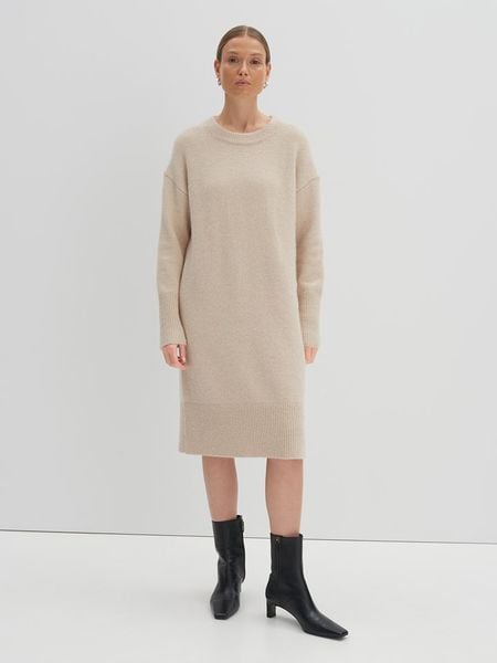Someday Sukienka dzianinowa w kolorze beżowym rozmiar: 42. Brązowe sukienki someday., na co dzień, bez wzorów, z dzianiny, bez kołnierzyka, bez ramiączek, midi, proste. Za 213,69 zł.