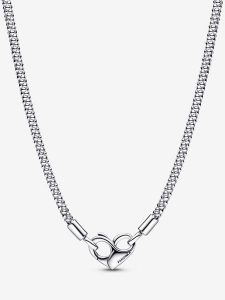 Pandora Srebrny naszyjnik rozmiar: 45. Szare naszyjniki Pandora, srebrne. Za 121,99 zł.