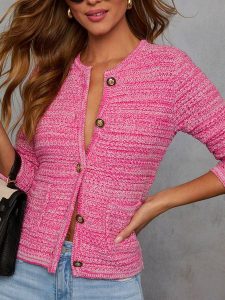 Milan Kiss Kardigan w kolorze różowym rozmiar: S. Różowe kardigany Milan Kiss. Za 150,02 zł.