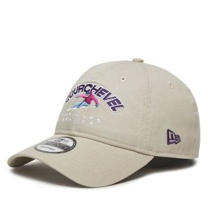 Czapka z daszkiem New Era. Brązowe czapki New Era, bez wzorów. Za 99,99 zł.