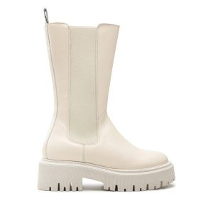 Botki Bianco. Brązowe botki Bianco, bez wzorów, bez obcasa, na słupku, bez zapięcia. Za 569,99 zł.