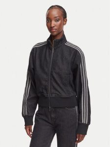 Adidas Bluza Firebird Denim Tracktop IB6917 Czarny Regular Fit. Czarne bluzy ADIDAS, m, bez wzorów, z bawełny, bez kaptura. Za 369,99 zł.
