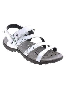 Kimberfeel Sandały "Sina" w kolorze białym rozmiar: 36. Białe sandały Kimberfeel, bez wzorów, z otwartym noskiem, bez obcasa, bez zapięcia. Za 121,99 zł.