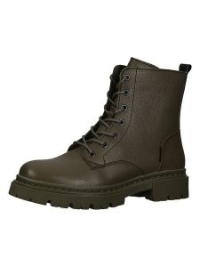 Ara Shoes Skórzane botki w kolorze khaki rozmiar: 40. Brązowe botki Ara Shoes, bez wzorów, bez obcasa, bez zapięcia. Za 198,10 zł.